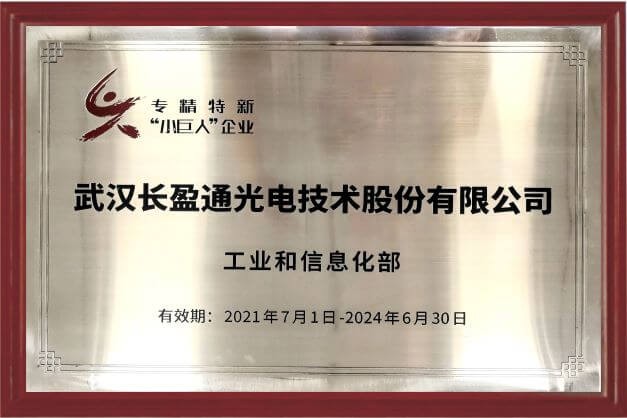 入选第三批国家级专精特新重点“小巨人”企业。
